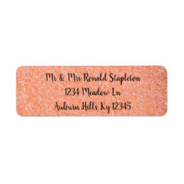 Glitter Returadress Etikett