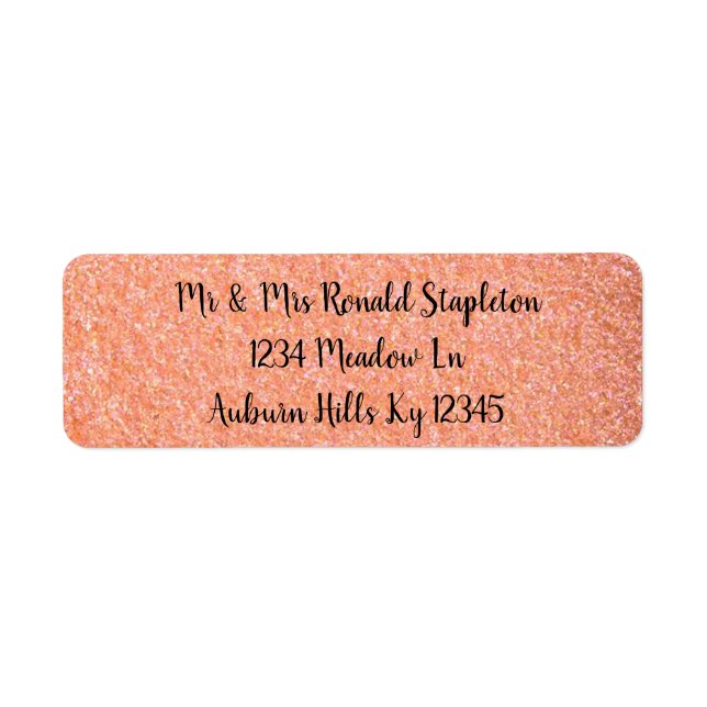 Glitter Returadress Etikett (Framsidan)