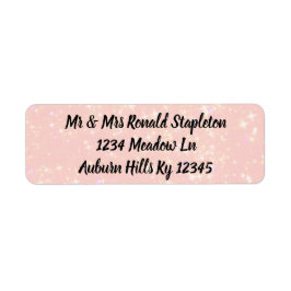 Glitter Returadress Etikett