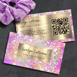 Glitter rosa affärskort visitkort