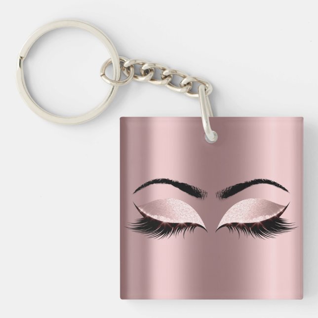 Glitter  Rosa Girly Makeup Lash Namn Öga (Framsidan)