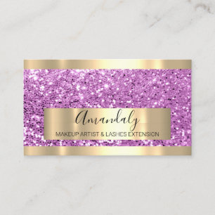 Glitter Rosa Golden Ram Glam Rosa Modern Metall Visitkort