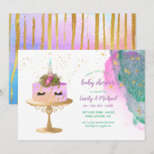 Glitter Rosa Guld Unicorn Cake BABY SHOWER Girl