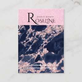 Glitter Rosa Marble Jewlery Visning Visitkort