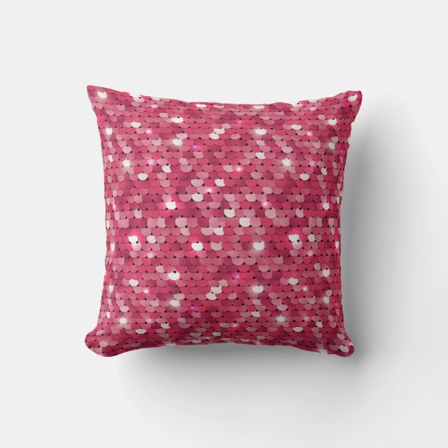 Glitter rosa mönster kudde (Framsida)