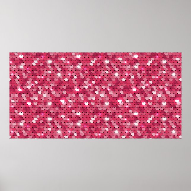 Glitter rosa mönster poster (Framsidan)