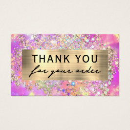 Glitter rosa optisk rabattkort visitkort