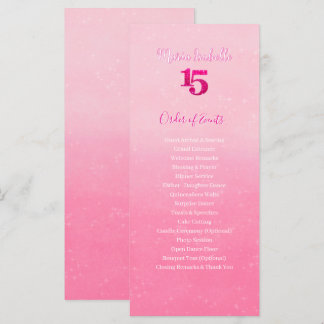 Glitter Rosa Quinceñera Aktivitetsordning
