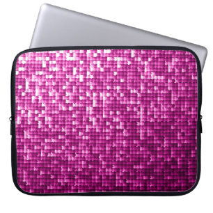 Glitter rosa-sekvenser laptop fodral