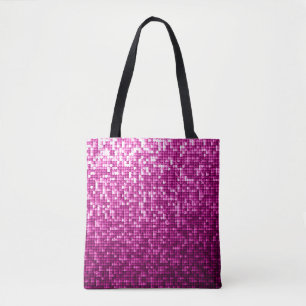 Glitter rosa-sekvenser tygkasse