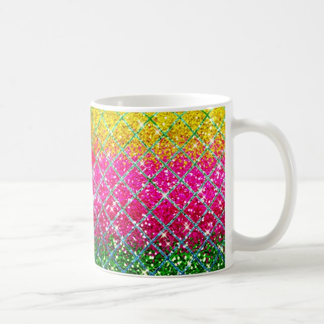 Glitter Rosa Snakeskin Kaffemugg (Höger)