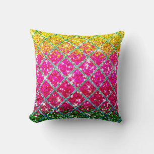 Glitter Rosa Snakeskin Kudde