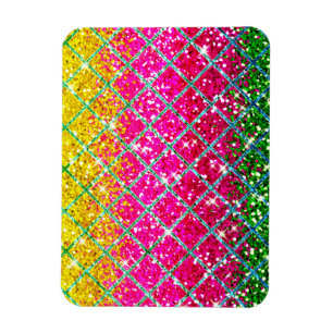 Glitter Rosa Snakeskin Magnet