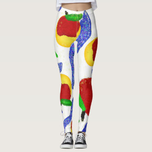 Glitter Rosh Hashanah shofar äpplen och honung Leggings