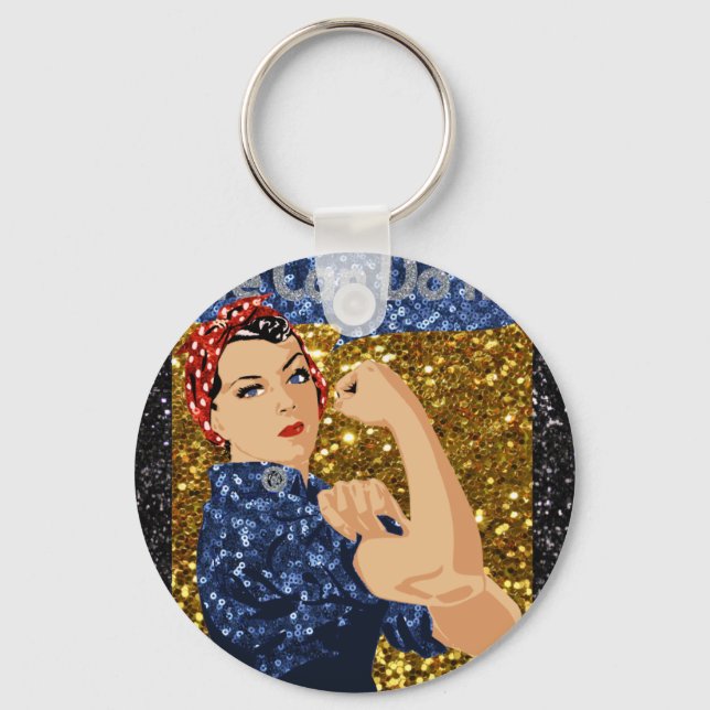 glitter rosie rosie-flocken nyckelring (Framsida)