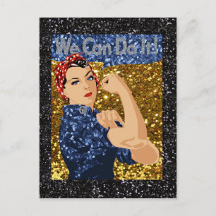 glitter rosie rosie-flocken vykort