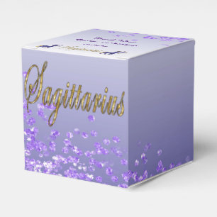 Glitter Sagittarius & Lila Glitter födelsedag Presentaskar