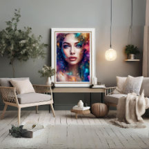 Glitter Sally Abstrakt Art Poster