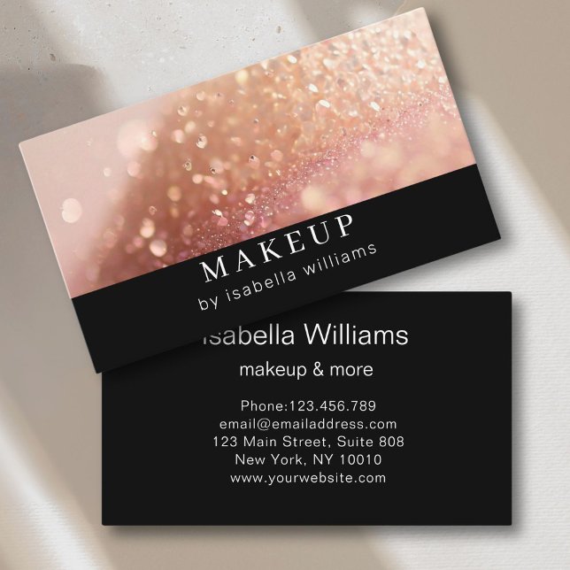 Glitter Salon Affärskort Visitkort (Glitter Salon Business Card)