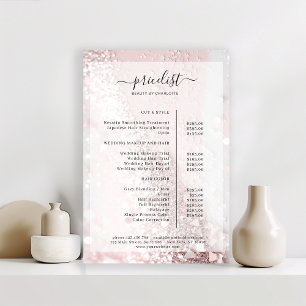 Glitter Salong Prislista Affisch