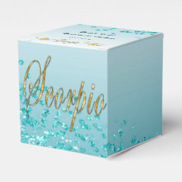 Glitter Scorpio och Teal Blue Glitter Birthday Presentaskar