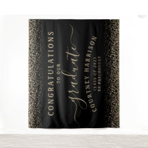 Glitter Script Calligraphy Studenten | Svarta Guld