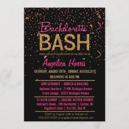 Glitter Se konfetti Bachelorette Party Shower Inbjudningar