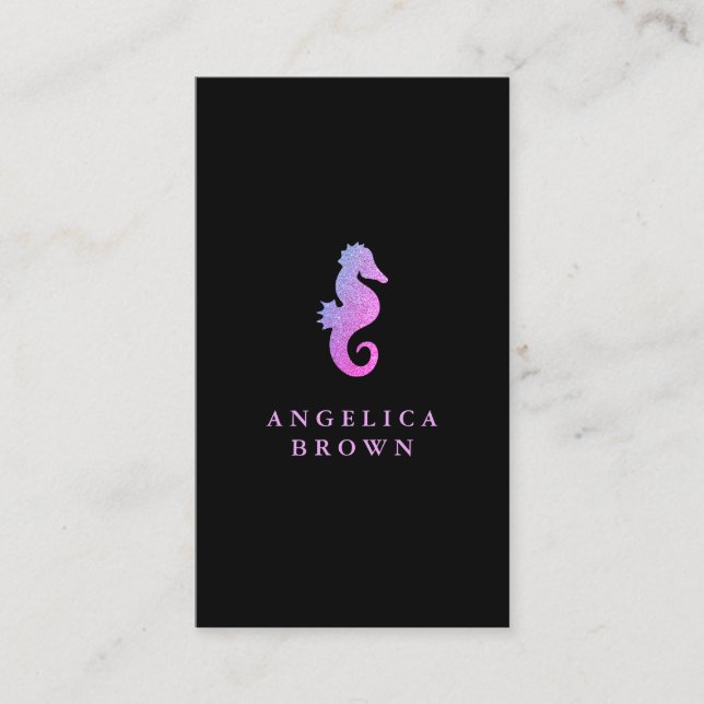 Glıtter Seahorsevisitkort Visitkort (Framsida)