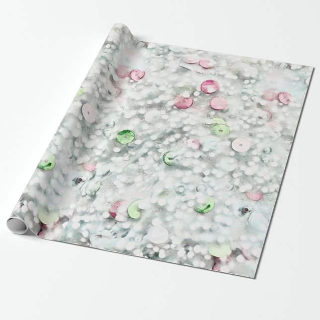 Glitter & Sequin Wrapping Paper Presentpapper (Utrullad)