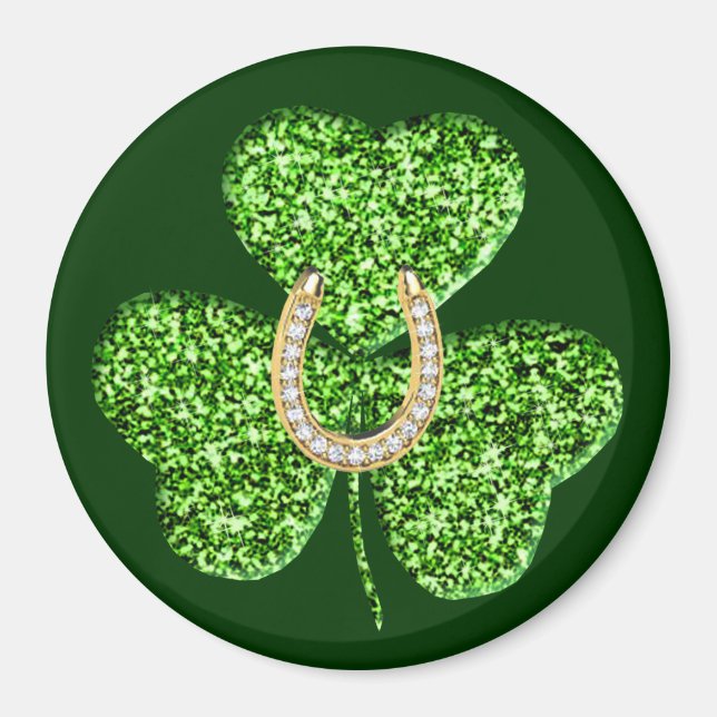 Glitter Shamrock and Horseshoe Magnet (Framsidan)