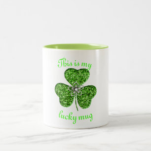 Glitter Shamrock och Flower Mugg