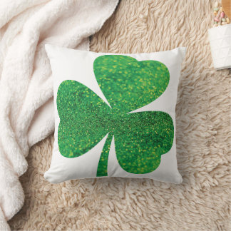Glitter Shamrock St. Patrick's Day Dekorativ kudde