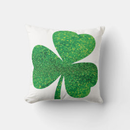 Glitter Shamrock St. Patrick's Day Dekorativ kudde