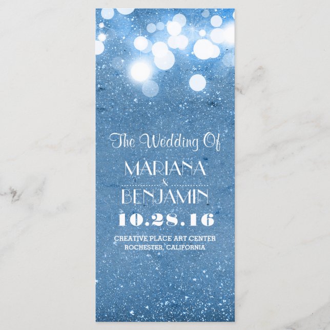 glitter shimmer Blue string ljus Program (Framsida)