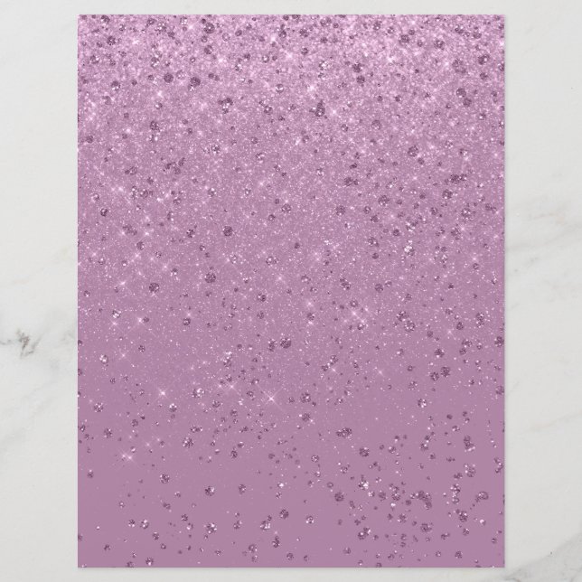 Glitter Shimmer Papper Rosa Scrapbook Papper (Framsida)