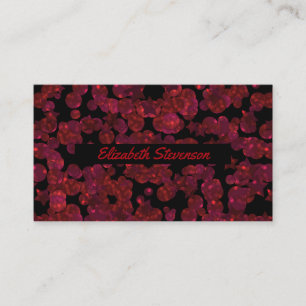 Glitter shine sequin conetti circles red visitkort