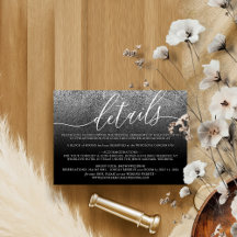 Glitter Silver Bröllopsboende Detaljer