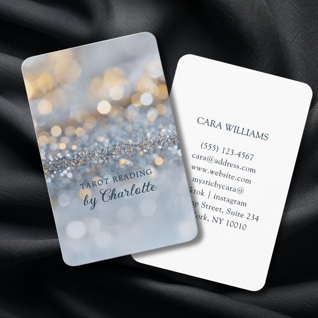 Glitter, Silver, Guld Visitkort (Glitter, Silver, Gold Business Card)