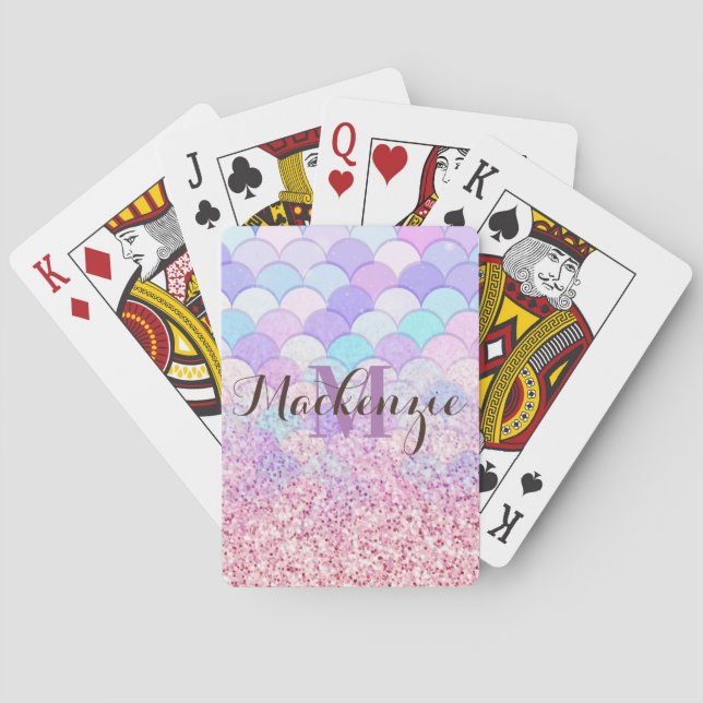 Glitter Sjöjungfru Casinokort (Baksidan)