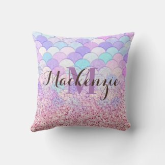 Glitter Sjöjungfru Kudde