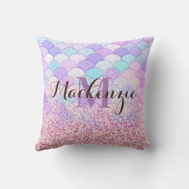 Glitter Sjöjungfru Kudde (Baksida)