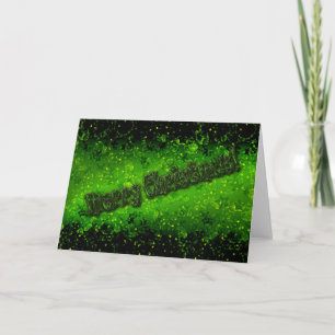 Glitter skina glöd grön konfetti paljetter jul kort