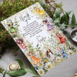 Glitter-skript för färglösa Älvor med ljusflöde Tack Kort<br><div class="desc">Vår magiska födelsedagsfest,  som är ett fémiskt tema,  är gjord med delikata vattenfärgbilder,  mousserande faux guld glitter-accenter och en pulserande mängd färgstarka älvor som dansar i en liten blommigt fylld med daisy.</div>