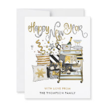 GLITTER-skript Gott nytt år i BUDGET Black Guld