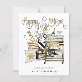 GLITTER-skript Gott nytt år i BUDGET Black Guld