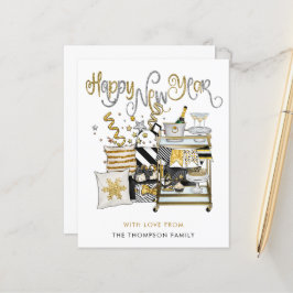 GLITTER-skript Gott nytt år i BUDGET Black Guld