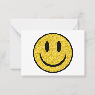 Glitter Smile Ansikte Anteckningskort