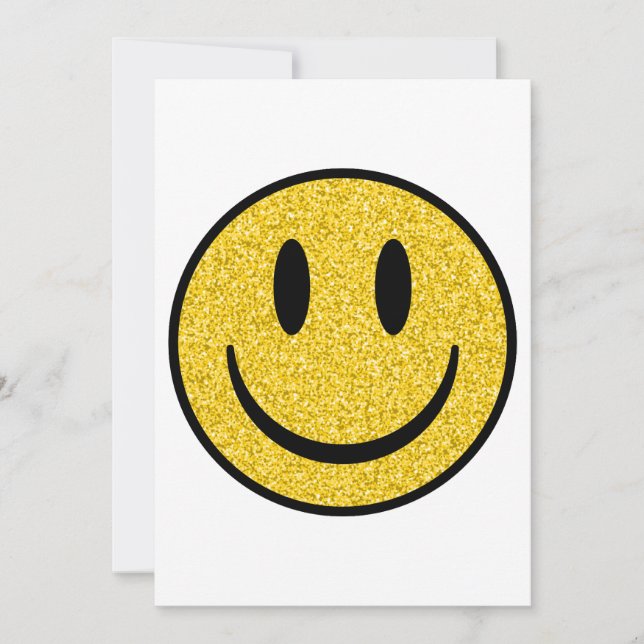 Glitter Smile Ansikte Inbjudningar (Framsida)