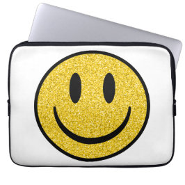 Glitter Smile Ansikte Laptop Fodral