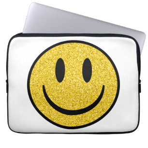 Glitter Smile Ansikte Laptop Fodral
